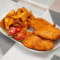 Rántott menü körettel