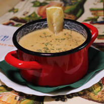 Tárkonyos szarvasraguleves gzadagon