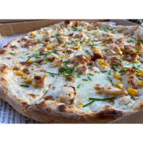 Csirkés-kukoricás pizza