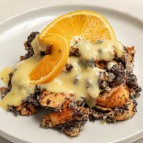 Mákos guba vaníliaöntettel