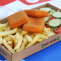 Rántott trappista sajt tál