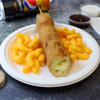 Sajtos corn-dog menü