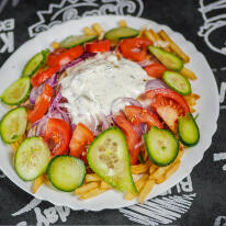 Zöldséges gyros tál nagy adag