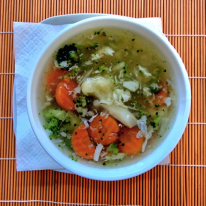 Zöldséges-tojásos leves