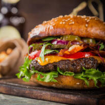 Jalapeno-BBQ hamburger