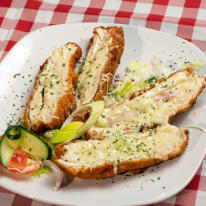 Póréhagymával töltött csirkemell