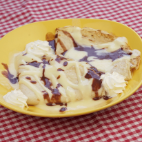 Almás-fahéjas palacsinta vaníliaöntettel