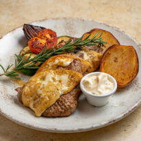 Sajtos grillezett szűzpecsenye